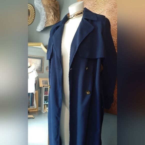 Stradivarius Navy Trench Coat - Picture 13 of 13